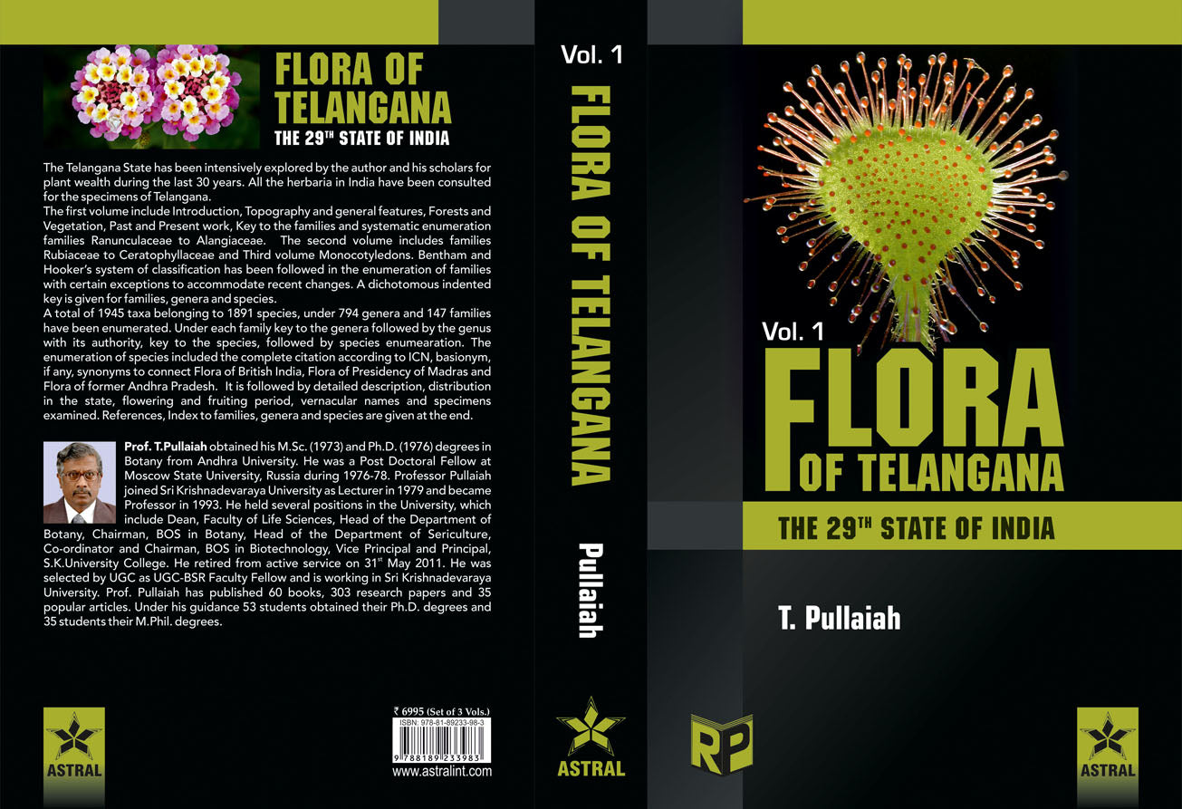 Flora of Telangana in 3 Vols By T. Pullaiah
