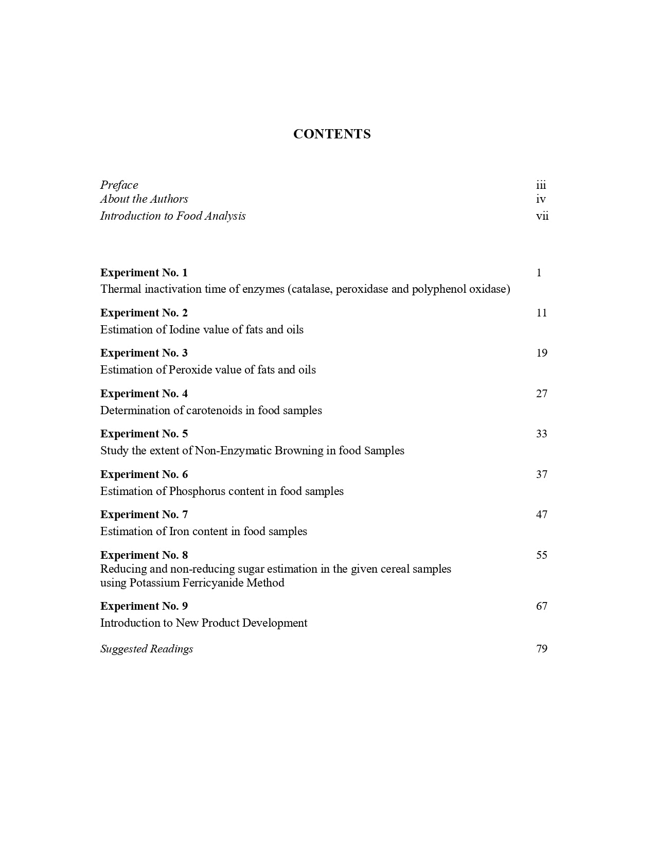 Food Chemistry II a Practical Manual by Prof. Dr Shalini Sehgal