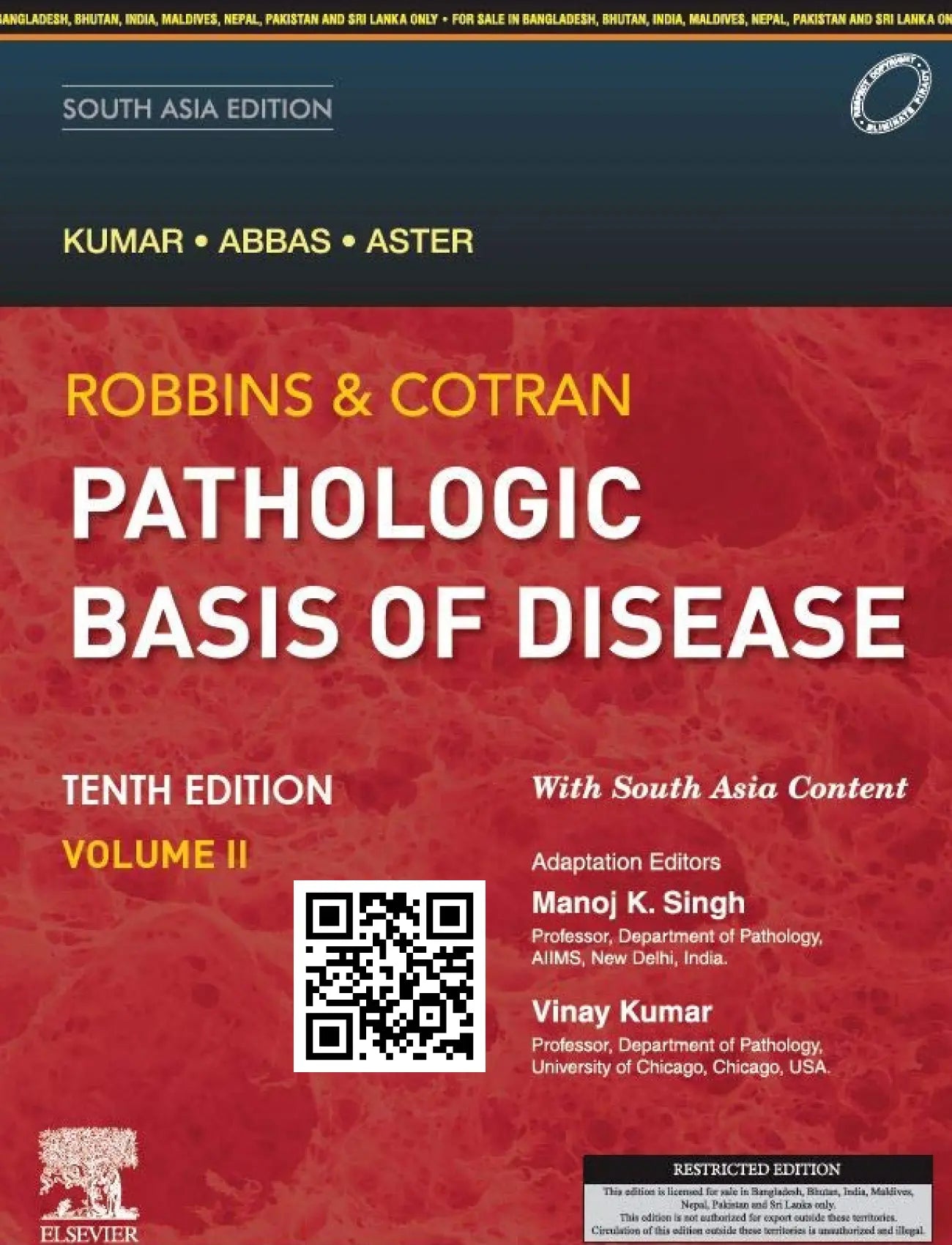 Robbins And Cotran Pathologic Basis Of Disease (Two Vol Set), 10ed South Asia Edition