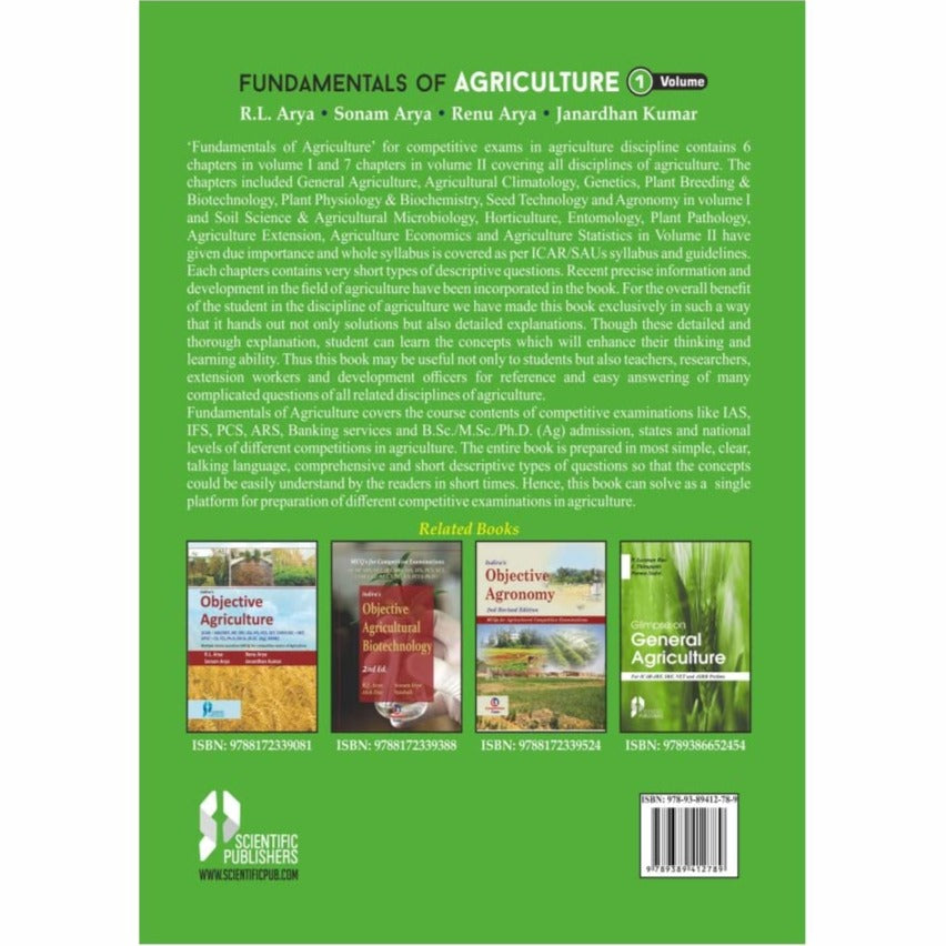 Fundamentals of Agriculture Vol 1-2 by R L Arya