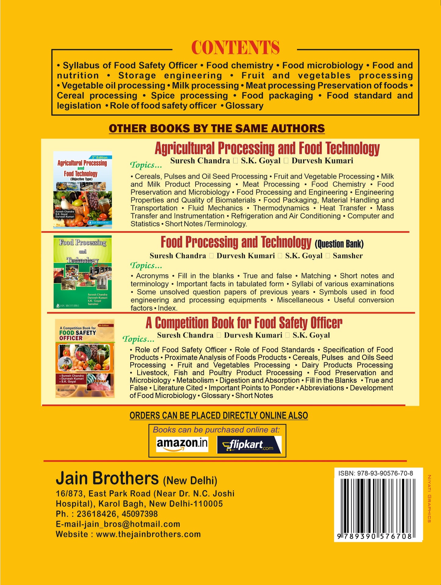 Short Notes on Food Safety Officer Examination 9th Edition 2025 by Suresh Chandra and Durvesh Kumari Backcover