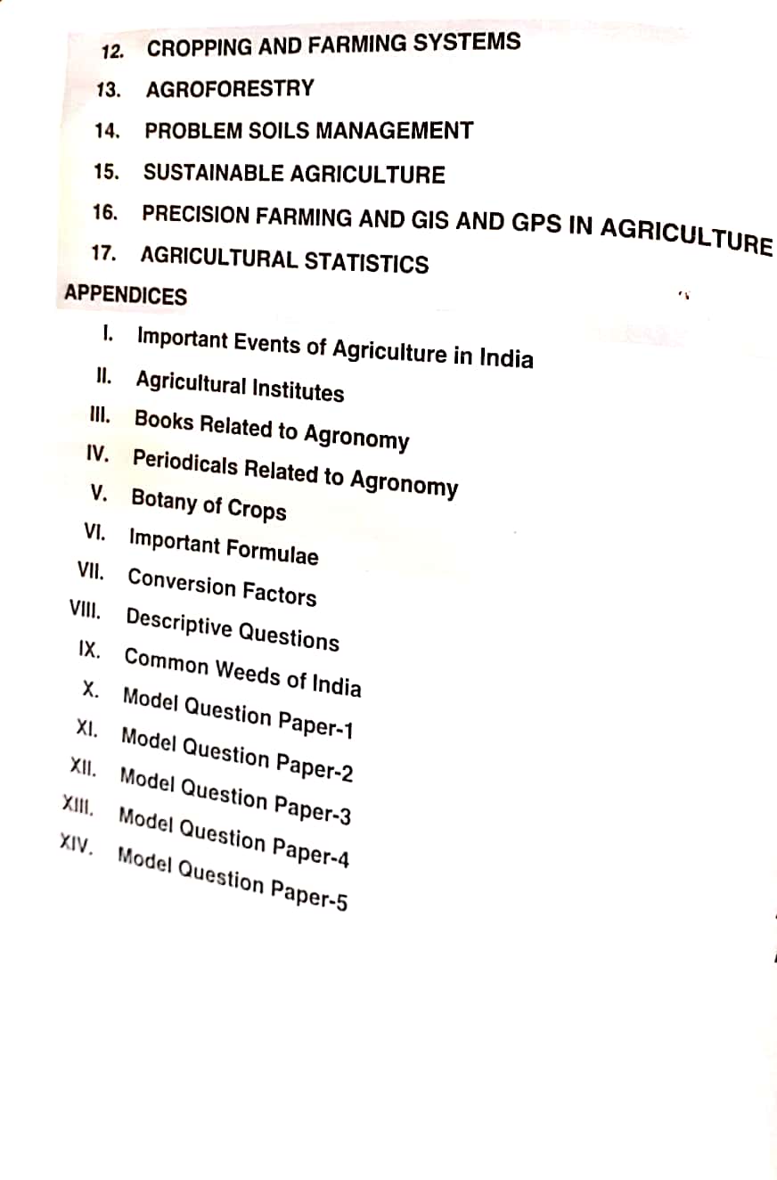 Objective Agronomy 2nd Edition by N. Thavaprakaash and K. Velayudham