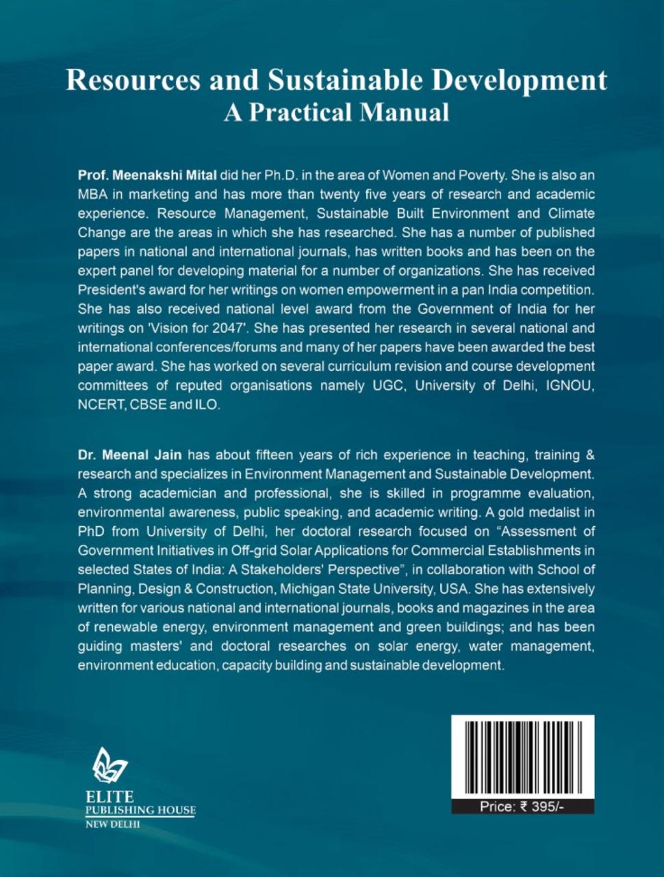 Resources and Sustainable Development A Practical Manual by Meenakshi Mital