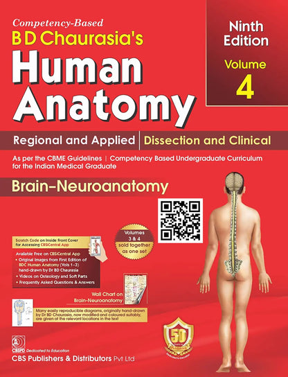BD Chaurasia’s Human Anatomy 9 ED Vol 3 And 4 Regional And Applied Dissection And Clinical Head And Neck Brain Neuroanatomy Set Of 2 Volume