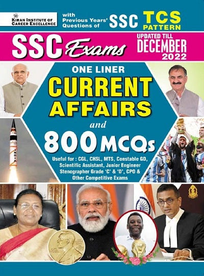 SSC TCS Pattern Exams One Liner Current Affairs 800 MCQs (English Medium) (4046)