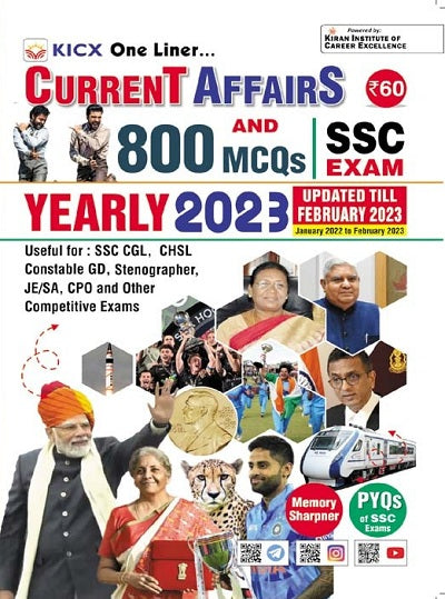 KICX One Liner Current Affairs 800 MCQs Yearly 2023 (English Medium) (4097)