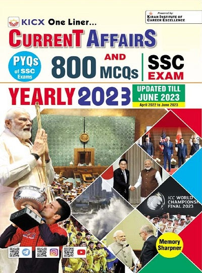 KICX One Liner Current Affairs and 800 MCQs Yearly 2023 (Updated Till June 2023) (English Medium) (4315)