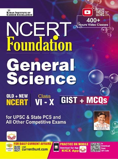 NCERT Foundation General Science Class VI to X GIST+MCQs (English Medium) (4447)