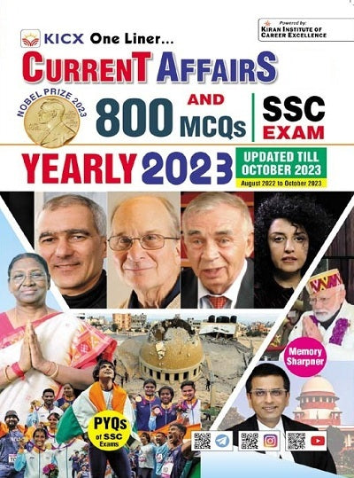 Current Affairs and 800 MCQs for SSC Exam TCS PYQs of SSC Exams Updated Till October 2023 (English Medium) (4516)
