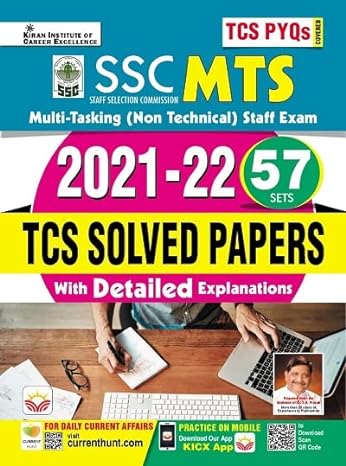 SSC MTS 2021 to 2022 TCS Solved Papers With Detailed Explanations (English Medium) (4044)