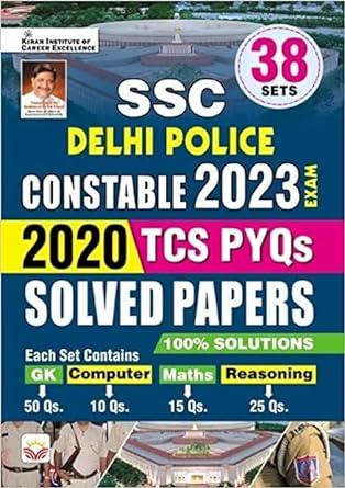 SSC Delhi Police Constable 2023 Exam TCS PYQs Solved Papers 38 Sets (English Medium) (4268)