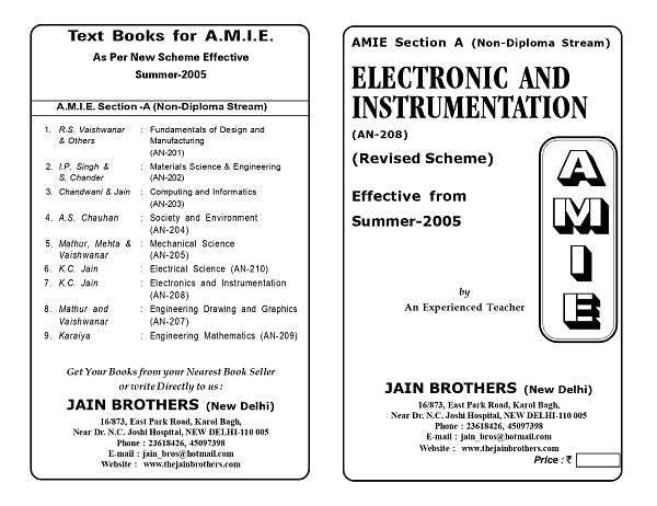AMIE Section (A) Electronics and Instrumentation (AN-208)