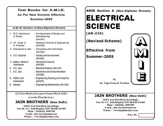 AMIE Section (A) Electrical Science (AN-210)