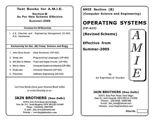 AMIE Section (B) Operating Systems (CP-413)