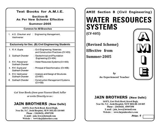 AMIE Section (B) Water Resources Systems (CV-405)