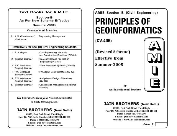 AMIE Section (B) Principles of Geoinformatics (CV-406)