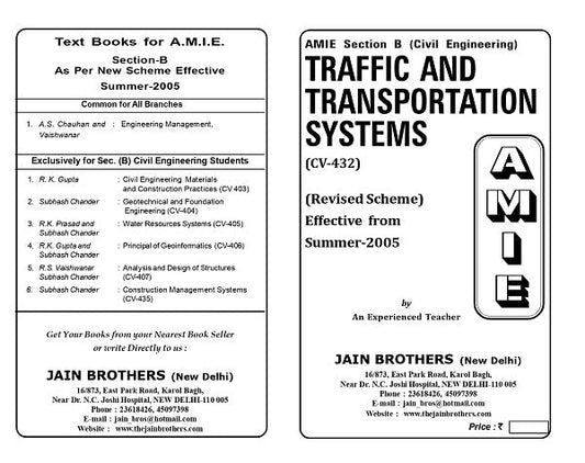 AMIE Section (B) Traffic and Transport Planning (CV-432)