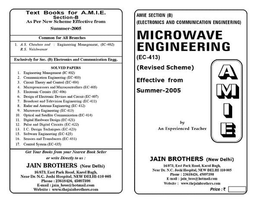 AMIE Section (B) Microwave Engineering (EC-413)
