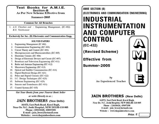 AMIE Section (B) Industrial Instrumentation and Computer Control (EC-432)