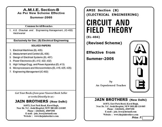 AMIE Section (B) Circuit and Field Theory (EL-404)