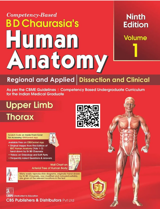 BD Chaurasia's Human Anatomy 9 ED Vol -1 Regional And Applied Dissection & Clinical Upper Limb Thorax