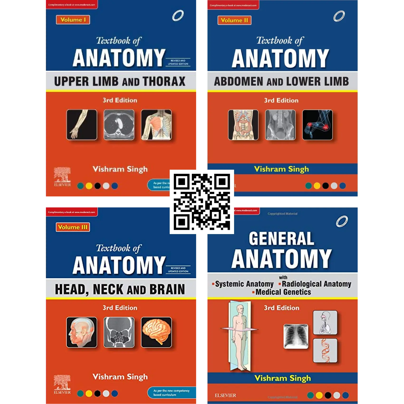 Textbook of Anatomy Upper (Set Of 3 Volumes) With General Anatomy 3 ED