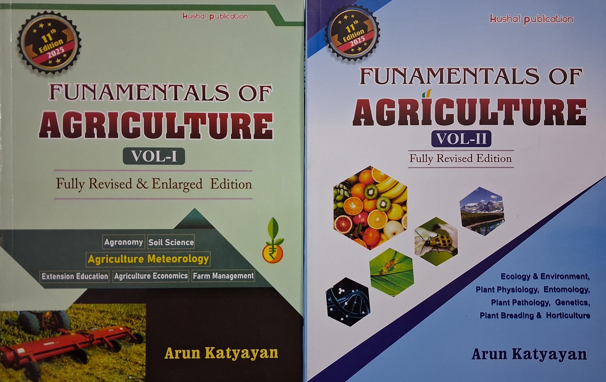 Fundamentals of Agriculture Fully Revised and Enlarged 11 Edition Vol.1 and 2 by Arun Katyayan 2025