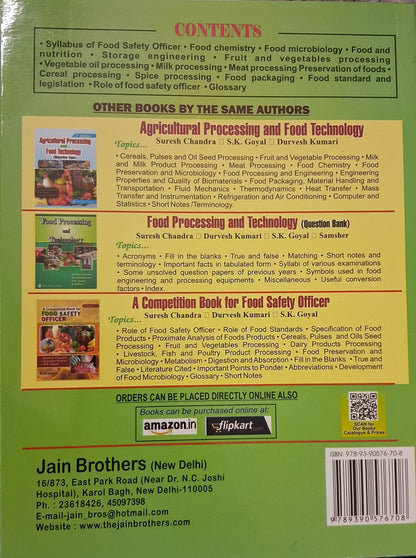 Short Notes on Food Safety Officer Examination 10th Edition 2026 by Suresh Chandra and Durvesh Kumari Back Side