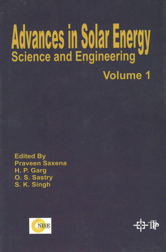 Advances in Solar Energy Science and Engineering Vol. 1 By H P Garg