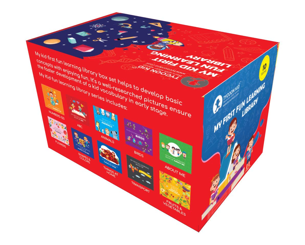 My First Fun Learning Library: Boxset of 10 Board Books for Kids [Board book] By Tycoon Kids