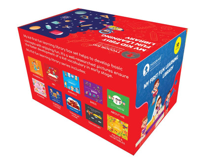 My First Fun Learning Library: Boxset of 10 Board Books for Kids [Board book] By Tycoon Kids