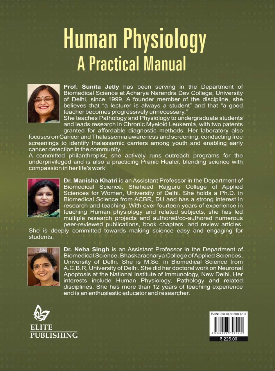 Human Physiology A Practical Manual by Prof. Sunita Jetly