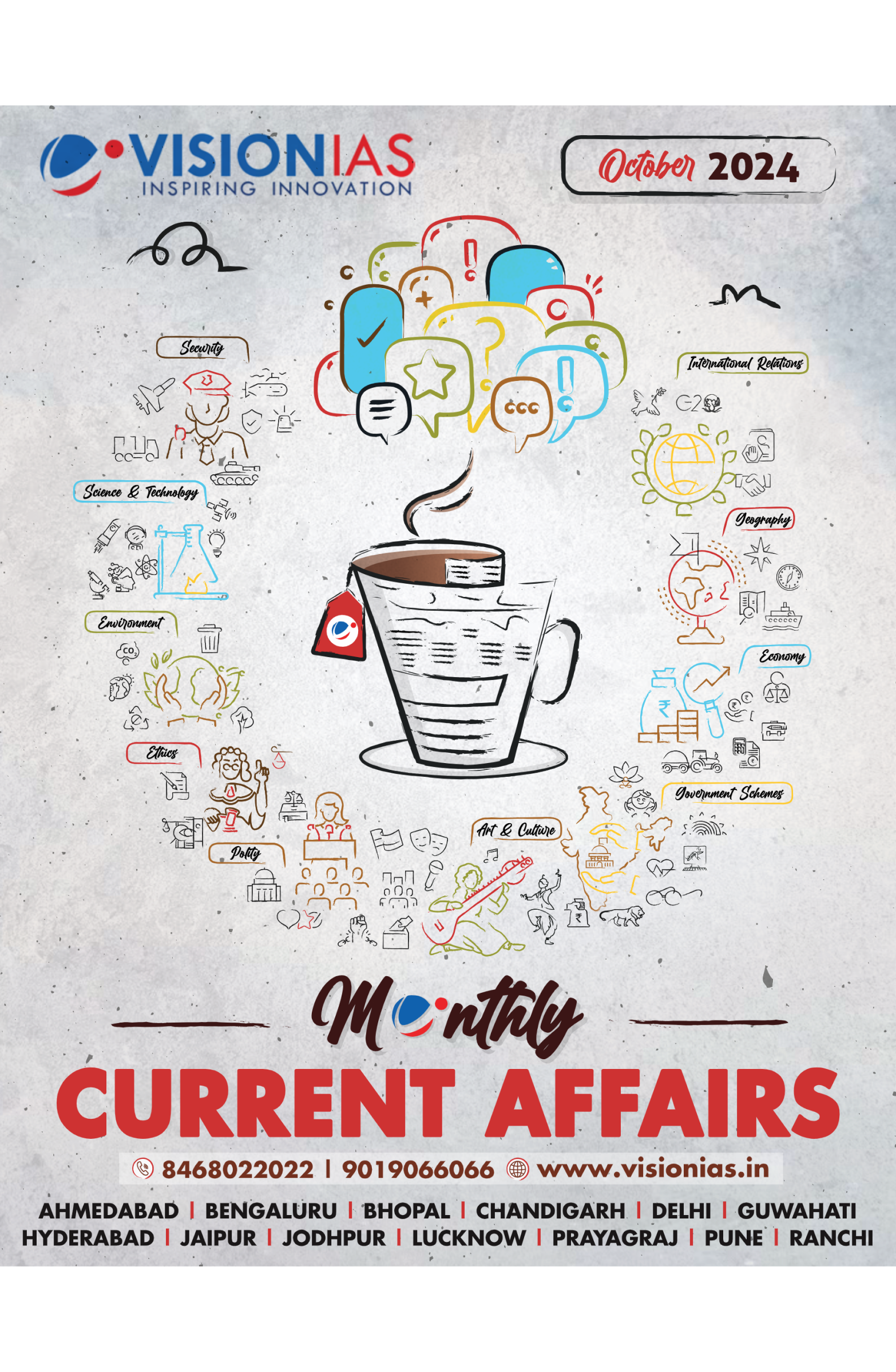 Vision IAS Monthly Current Affairs October 2024 - Printout (English)