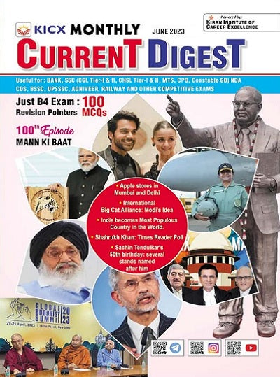 KICX Monthly June 2023 Current Digest (English Medium) (4210)