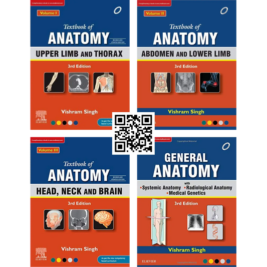 Textbook of Anatomy Upper (Set Of 3 Volumes) With General Anatomy 3 ED [ Upper Limb , Thorax , Abdomen , Lower Limb, Head, Neck And Brain ]